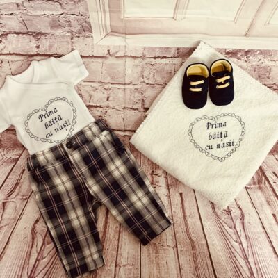 Set Băița, set baita, rochita botez, sticluta botez, prosop botez